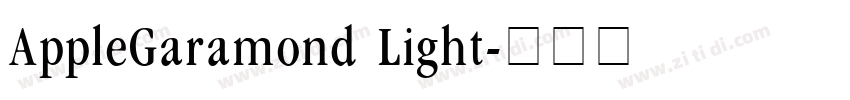 AppleGaramond Light字体转换